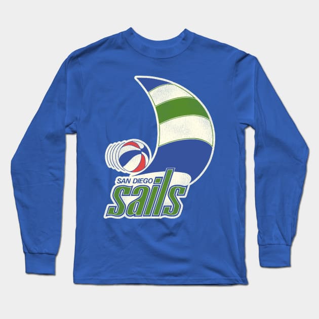 Defunct San Diego Sails Basketball Team Long Sleeve T-Shirt by Defunctland